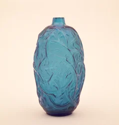 Milky opaque vase with traces of hand tinting, c.1902